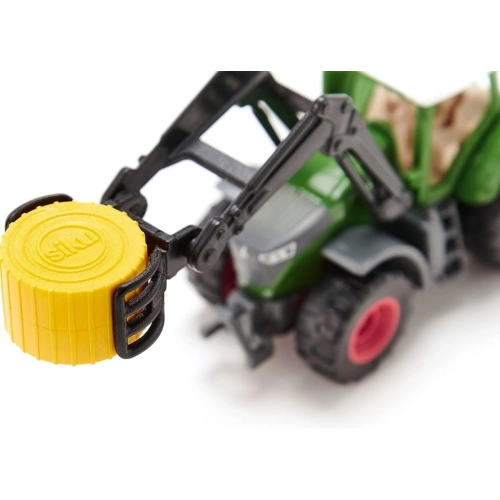 Traktorek Fendt z kleszczami do bel model metalowy SIKU S1539